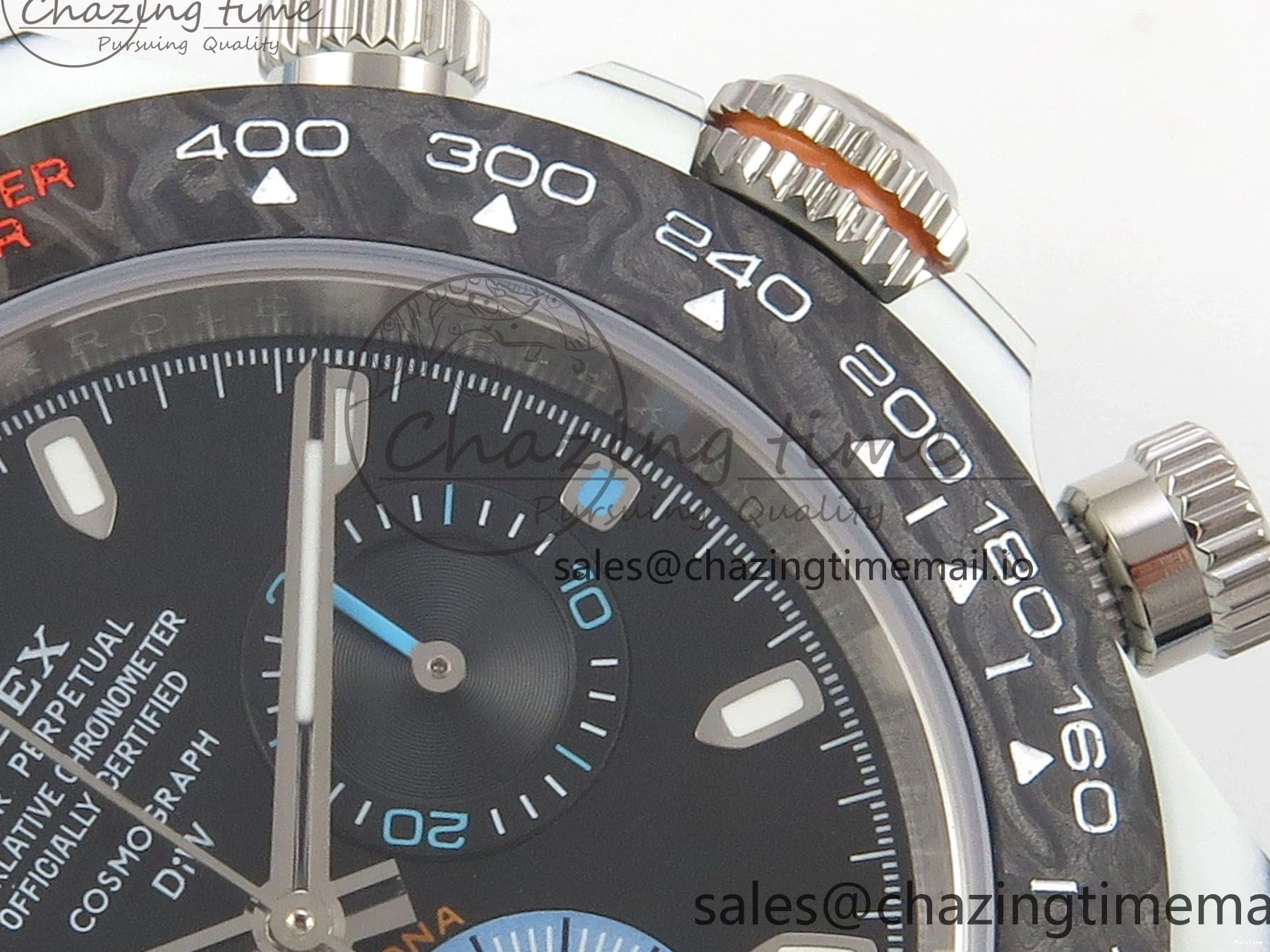 MiroTime 0403 Attractive Daytona DIW Carbon Case and Bezel DIWF Edition Black Dial on Blue Nylon Strap A 71